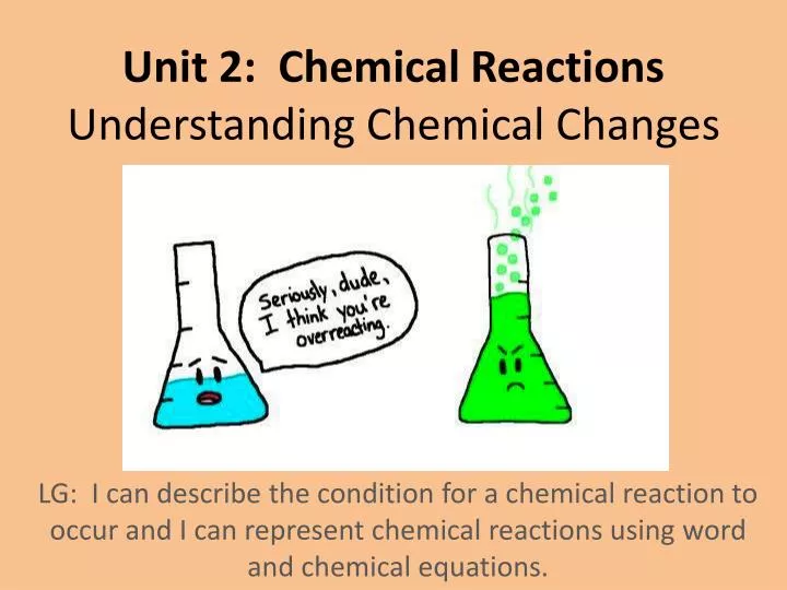 unit 2 chemical reactions understanding chemical changes