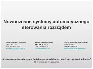 „Aktualne problemy dotyczące funkcjonowania kolejowych stacji rozrządowych w Polsce”