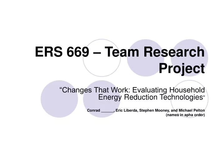 ers 669 team research project