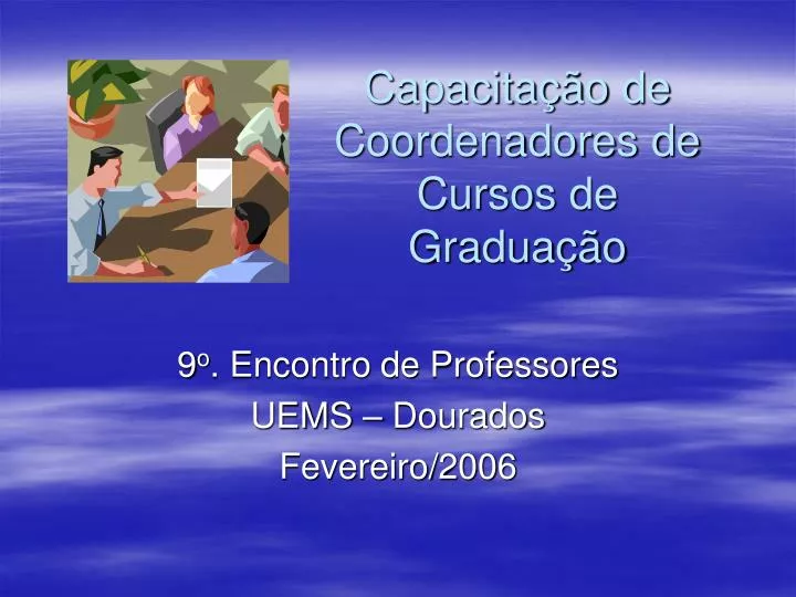 capacita o de coordenadores de cursos de gradua o