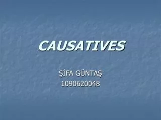 CAUSATIVES