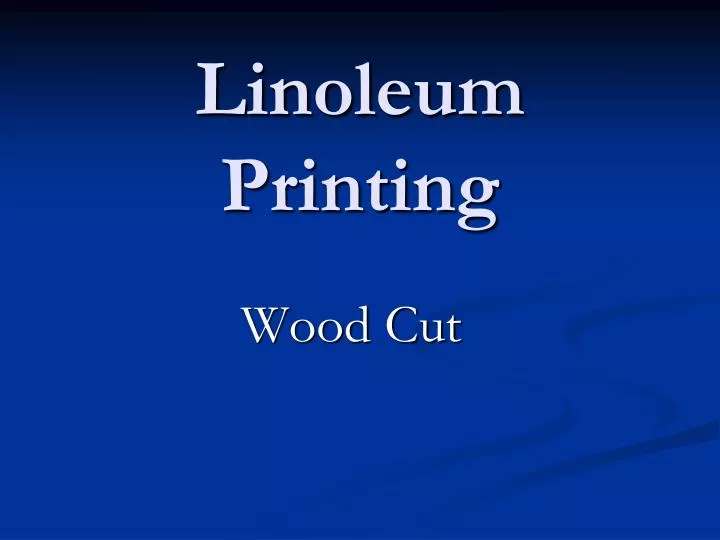 linoleum printing