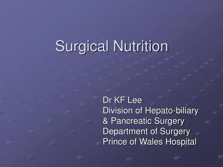 surgical nutrition