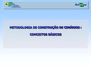 METODOLOGIA DE CONSTRUÇÃO DE CENÁRIOS : CONCEITOS BÁSICOS