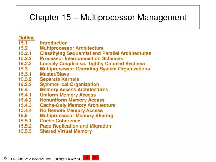 chapter 15 multiprocessor management