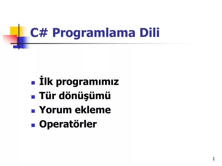 c programlama dili
