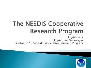The NESDIS Cooperative Research Program
