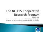 The NESDIS Cooperative Research Program - slide 1