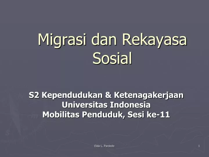 migrasi dan rekayasa sosial