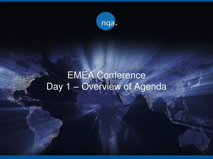 emea conference day 1 overview of agenda