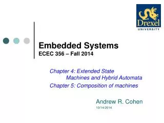 Embedded Systems ECEC 356 – Fall 2014