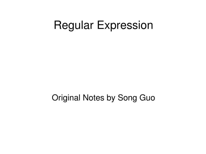 original notes by song guo