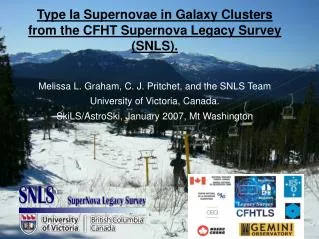 Type Ia Supernovae in Galaxy Clusters from the CFHT Supernova Legacy Survey (SNLS).