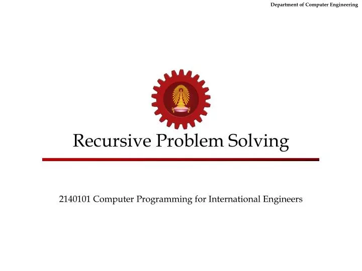 recursive problem solving