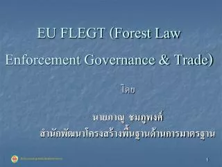 EU FLEGT (Forest Law Enforcement Governance &amp; Trade)