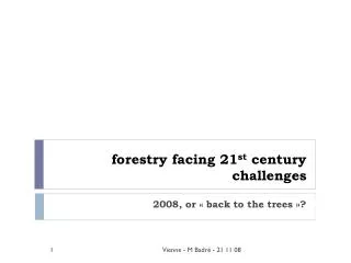forestry facing 21 st century challenges