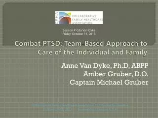 Combat PTSD: Team-Based Approach to Care of the Individual and Family