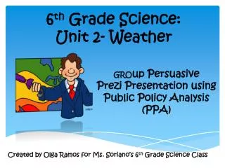6 th Grade Science: Unit 2- Weather