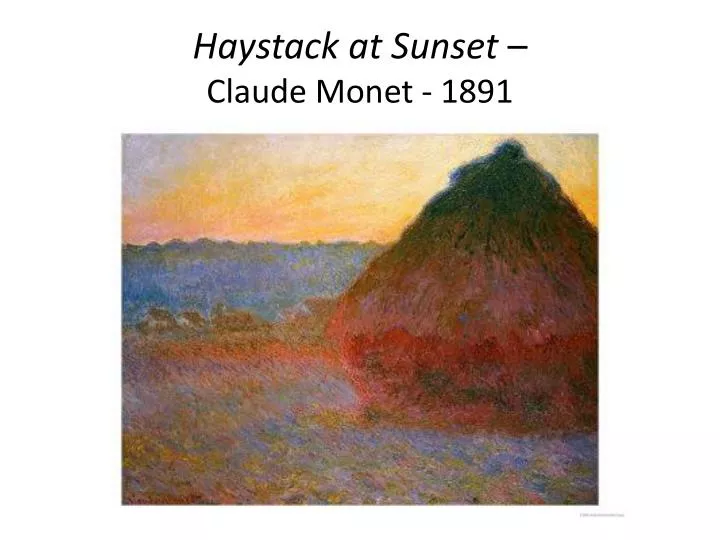 haystack at sunset claude monet 1891
