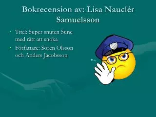 Bokrecension av: Lisa Nauclér Samuelsson