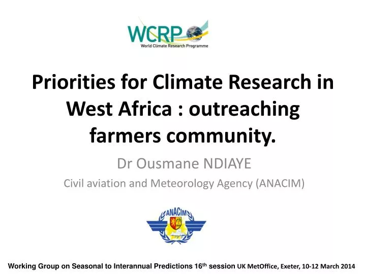 priorities for climate research in west africa outreaching farmers community