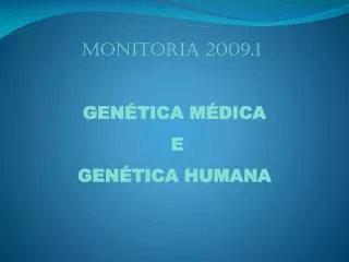 Monitoria 2009.1