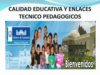 CALIDAD EDUCATIVA Y ENLACES TECNICO PEDAGOGICOS