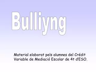 Bulliyng