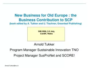 New Business for Old Europe : the Business Contribution to SCP