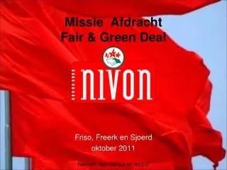 Missie Afdracht Fair &amp; Green Deal