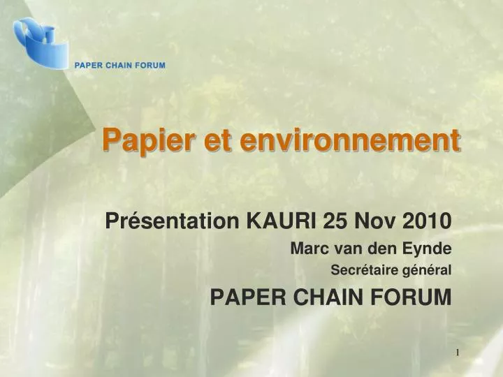 papier et environnement