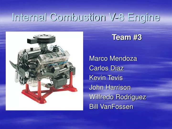 internal combustion v 8 engine
