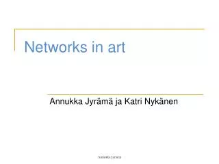 Networks in art