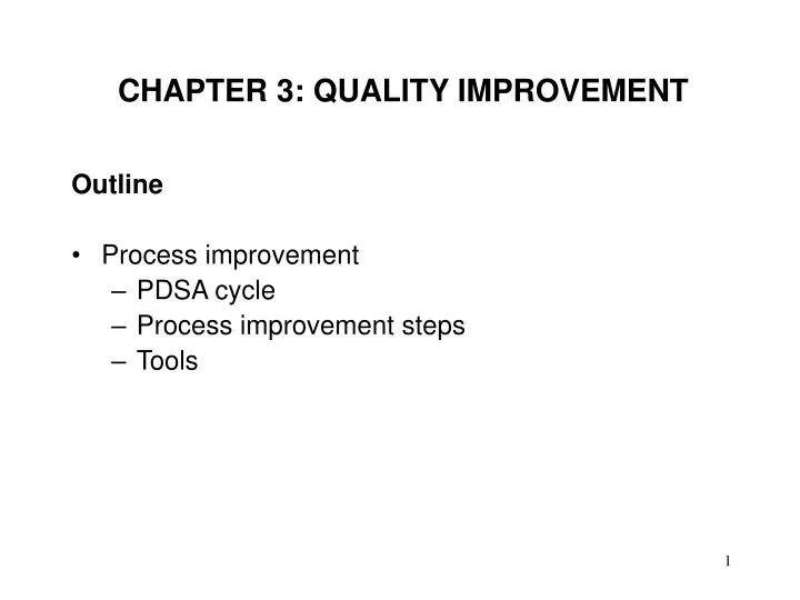 chapter 3 quality improvement
