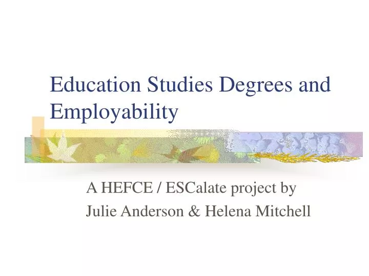 education studies degrees and employability