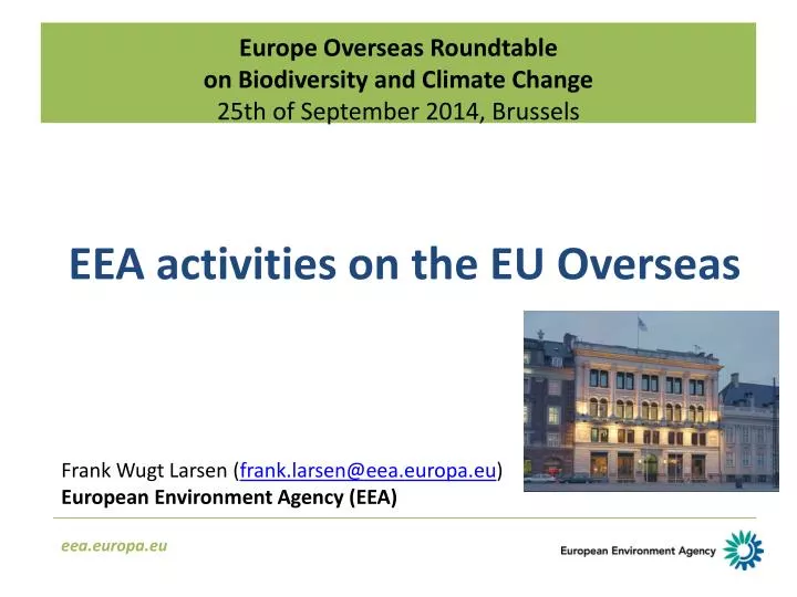 europe overseas roundtable on biodiversity and climate change 25th of september 2014 brussels