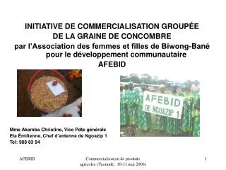 INITIATIVE DE COMMERCIALISATION GROUPÉE DE LA GRAINE DE CONCOMBRE