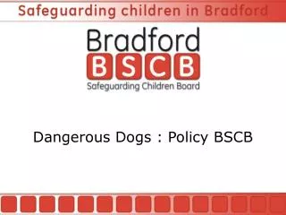 Dangerous Dogs : Policy BSCB