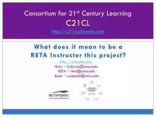 Consortium for 21 st Century Learning C21CL c21cl.pbworks