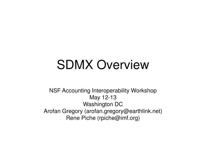 sdmx overview