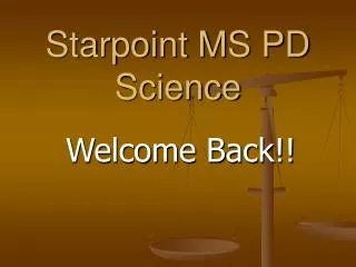 Starpoint MS PD Science