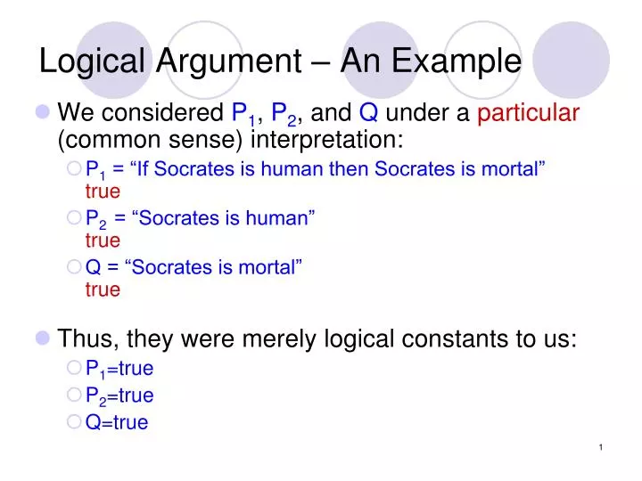 logical argument an example