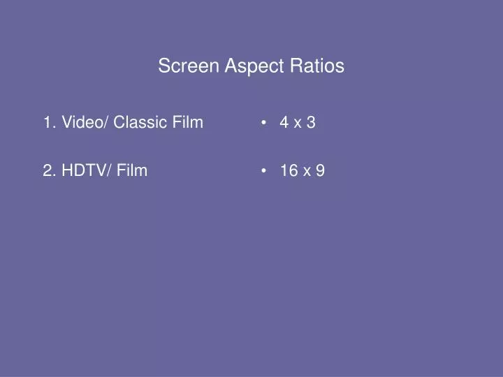 screen aspect ratios