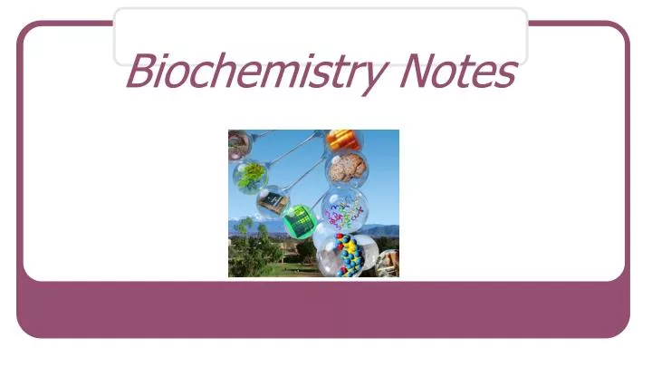 biochemistry notes