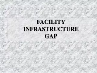 FACILITY INFRASTRUCTURE GAP