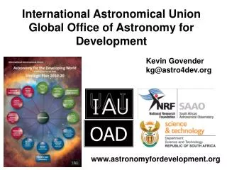 International Astronomical Union Global Office of Astronomy for Development