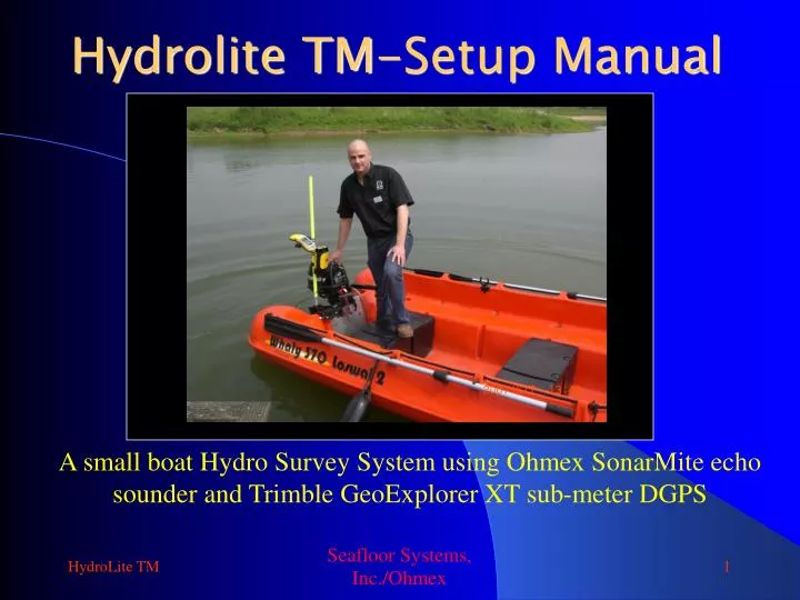 hydrolite tm setup manual