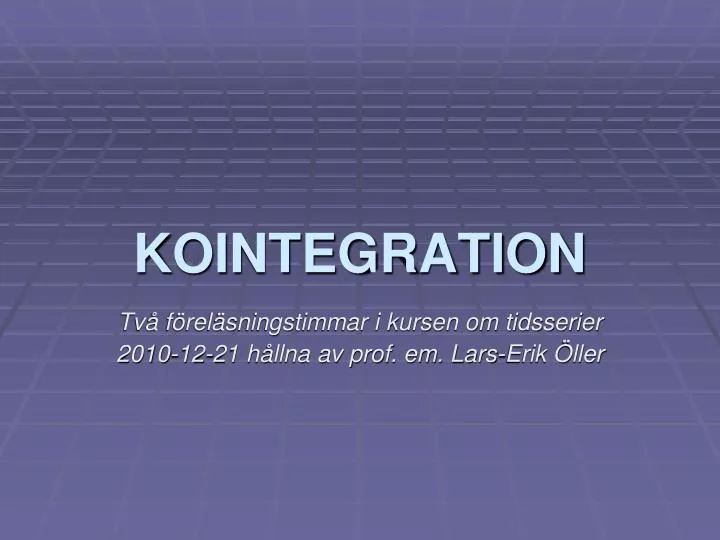 kointegration
