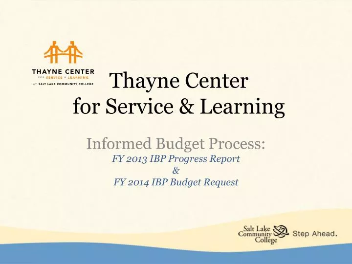 thayne center for service learning