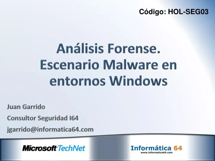 an lisis forense escenario malware en entornos windows